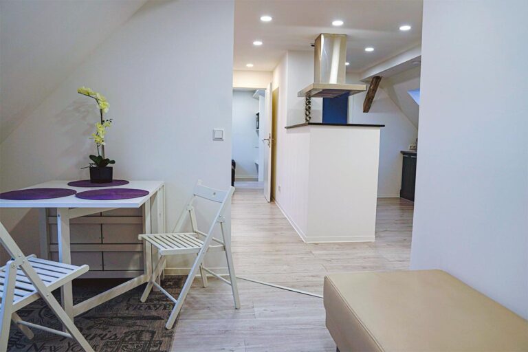 Wohnzimmer und Flurbereich im HT Appartement Nr. 1