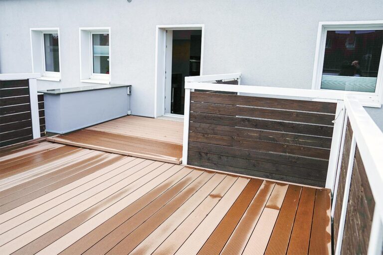 Sonnige Terrasse des HT Appartements Nr. 2