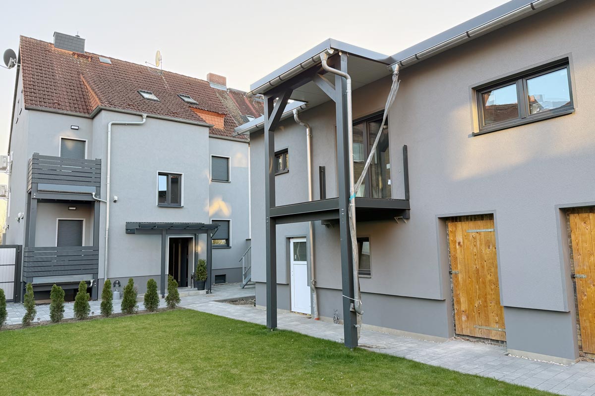Vorderhaus des HT Appartements – Ferienwohnungen in Deutschland